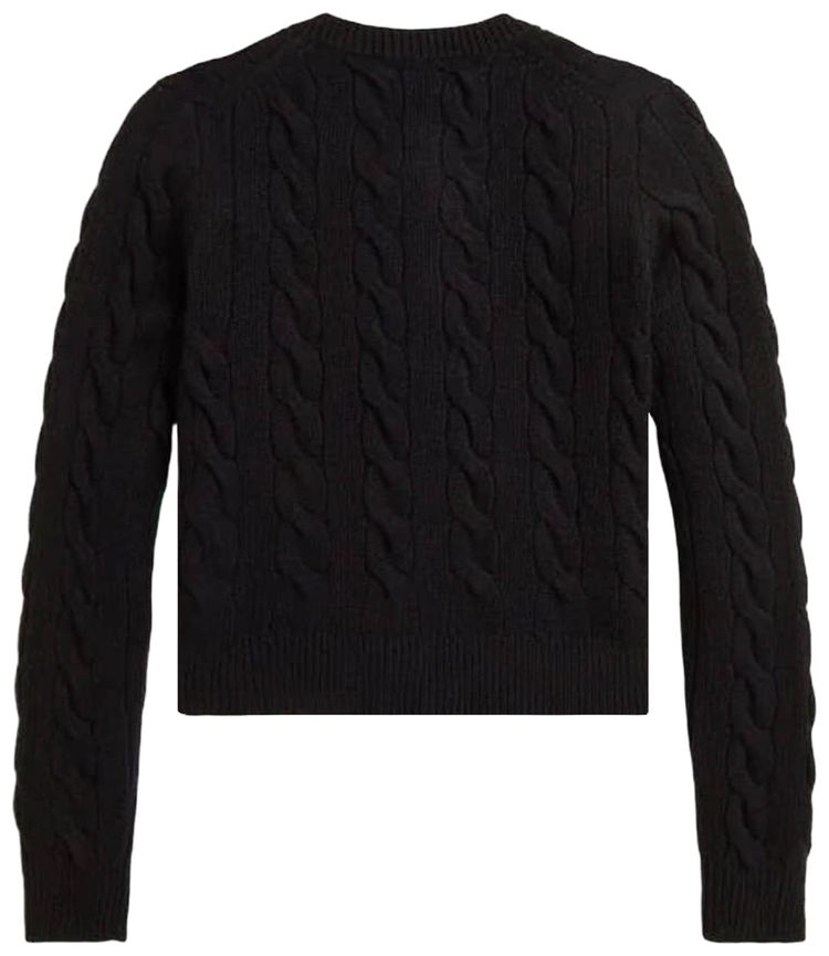 Polo Ralph Lauren Long Sleeve Crew Neck Cardigan Polo Black