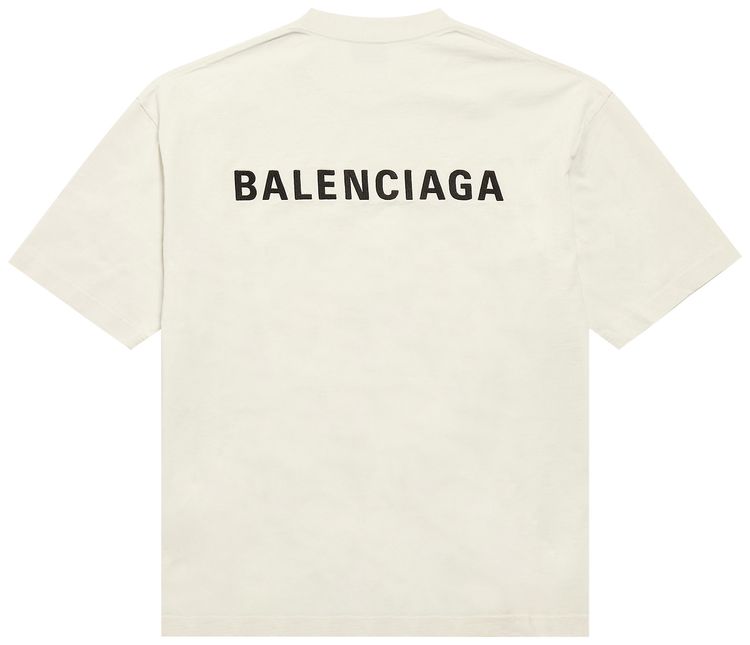 Balenciaga Medium Fit T Shirt Beige