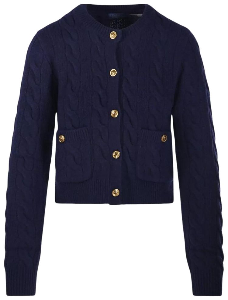 Polo Ralph Lauren Long Sleeve Crew Neck Cardigan Hunter Navy