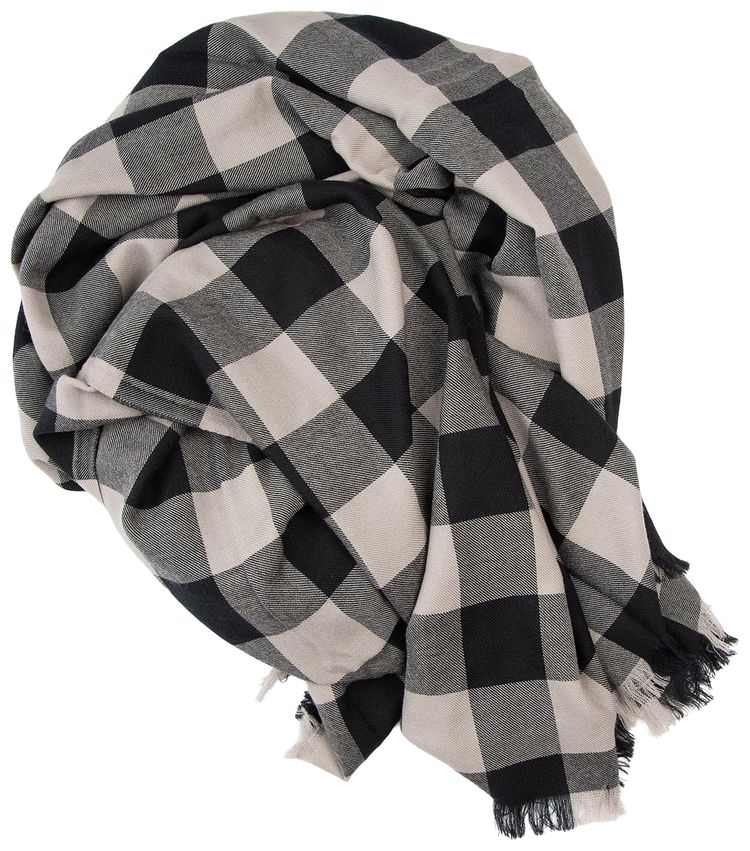 Rick Owens Jumbo Plaid Scarf Black