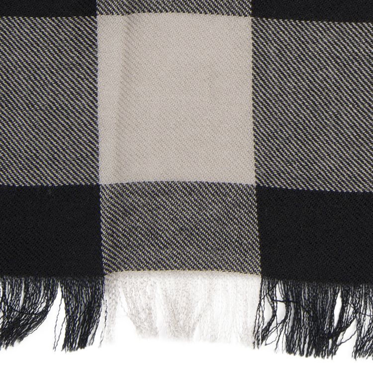 Rick Owens Jumbo Plaid Scarf Black