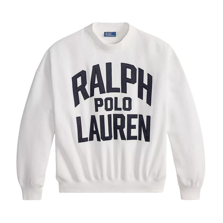 Polo Ralph Lauren Vintage Fleece Crew Neck Sweatshirt White