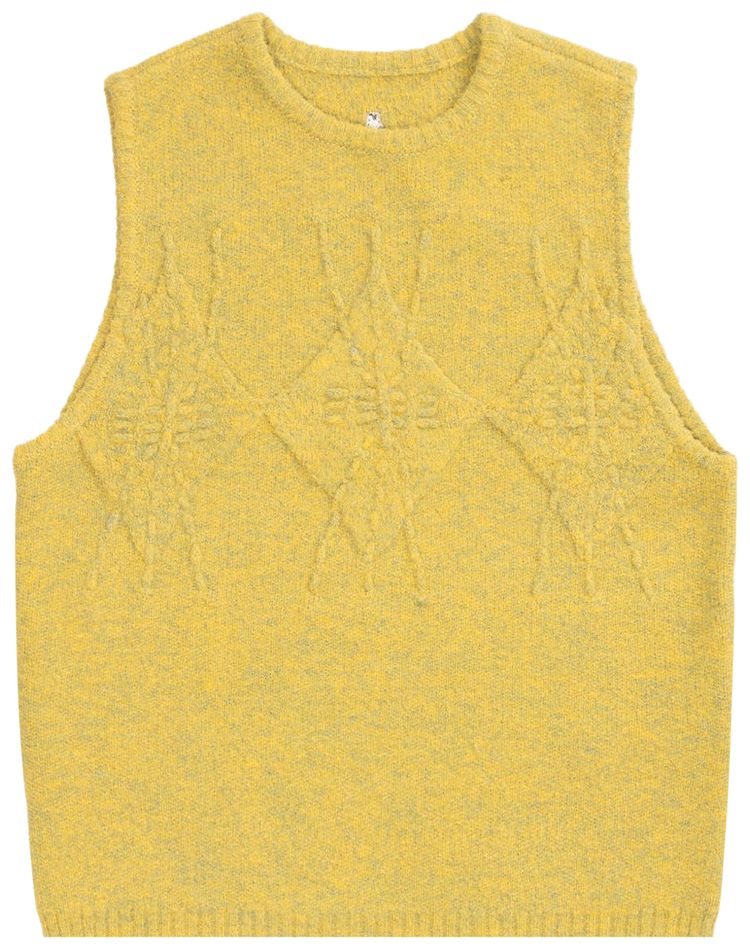 Ader Error Cable Knit Sleeveless Sweater Yellow