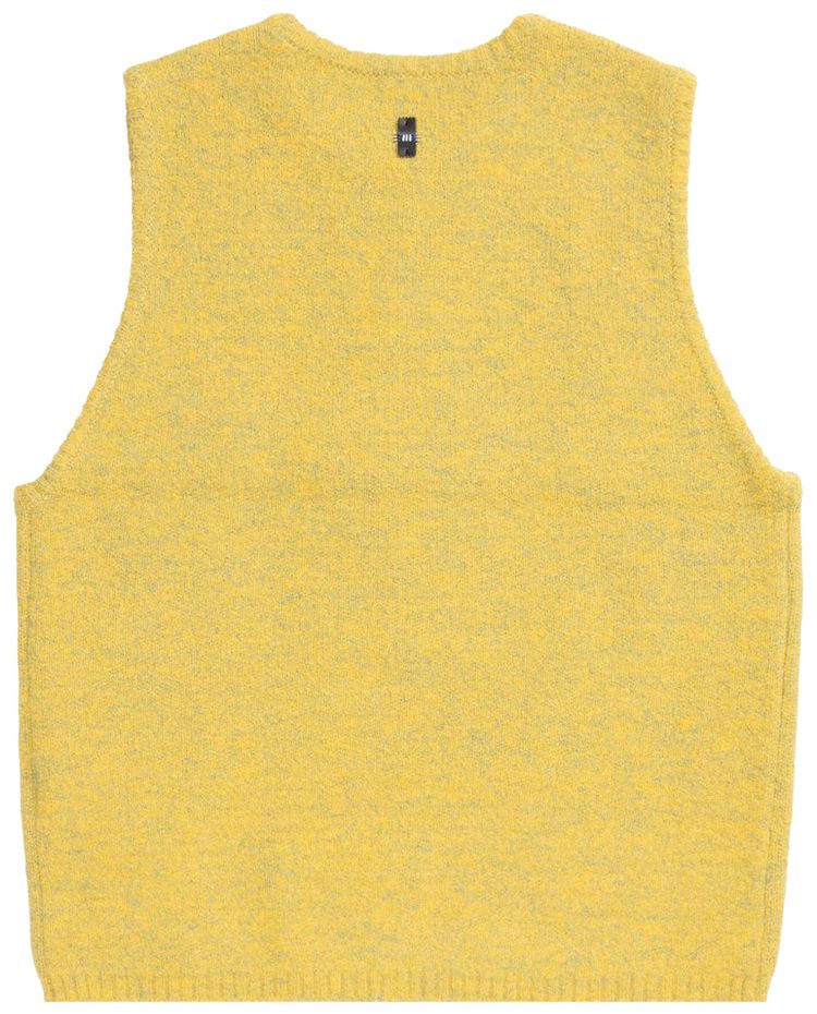 Ader Error Cable Knit Sleeveless Sweater Yellow