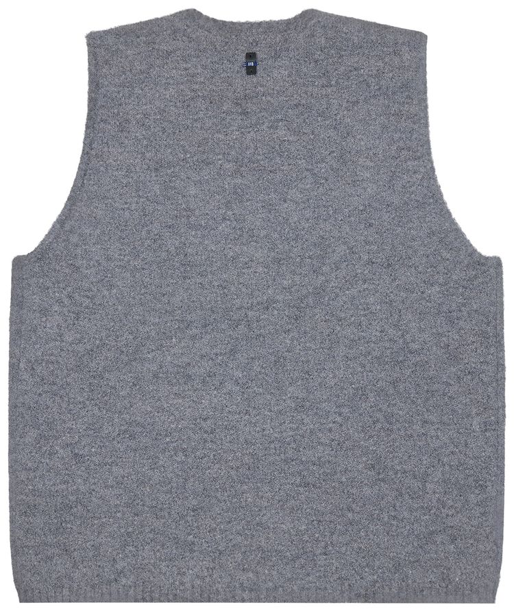 Ader Error Cable Knit Sleeveless Sweater Grey