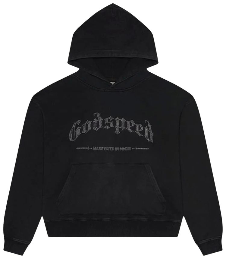 Godspeed Studded OG Logo Hoodie Black Wash