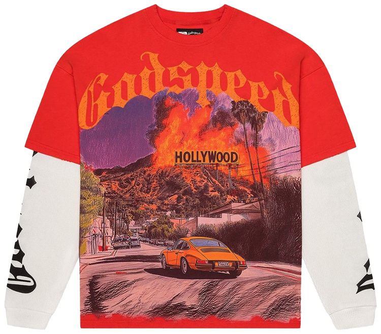 Godspeed Los Scandalous Layered T Shirt Red