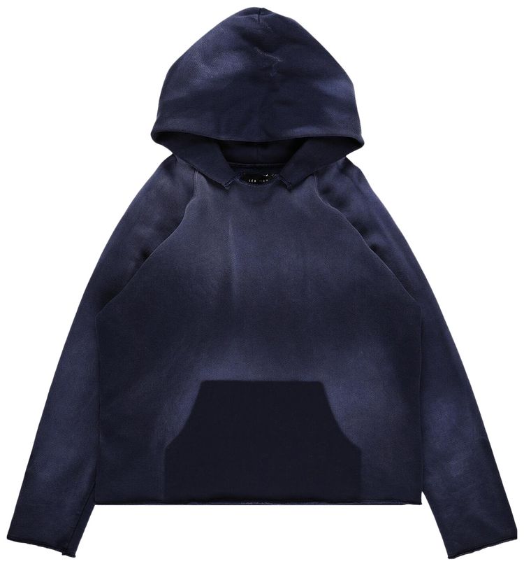 Les Tien Heavyweight Raw Raglan Hoodie Vintage Navy