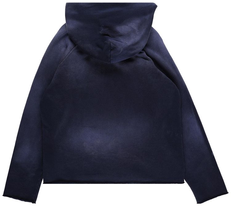 Les Tien Heavyweight Raw Raglan Hoodie Vintage Navy