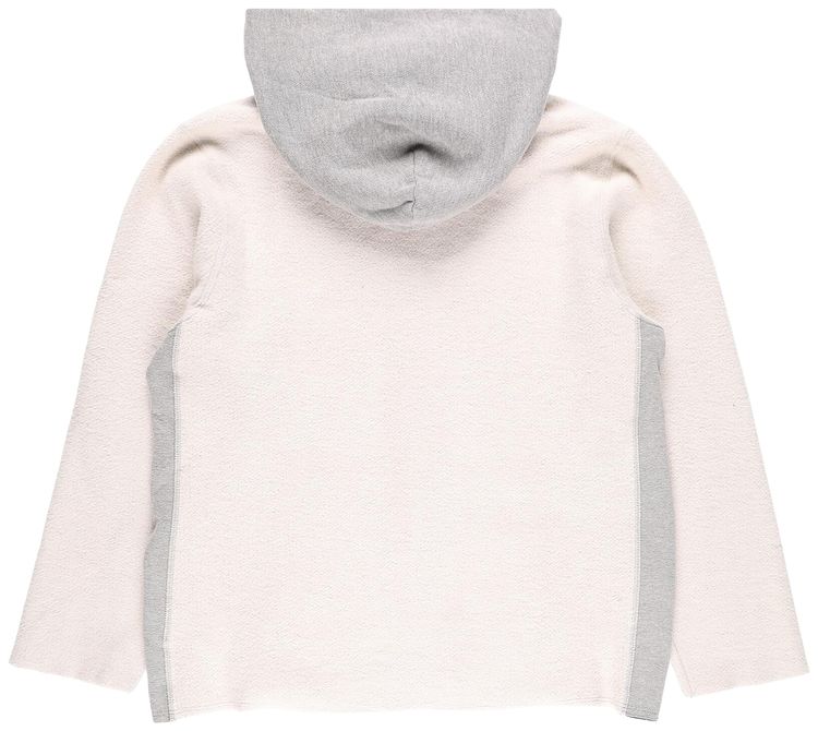 Les Tien Heavyweight Raw Zip Hoodie Heather Grey