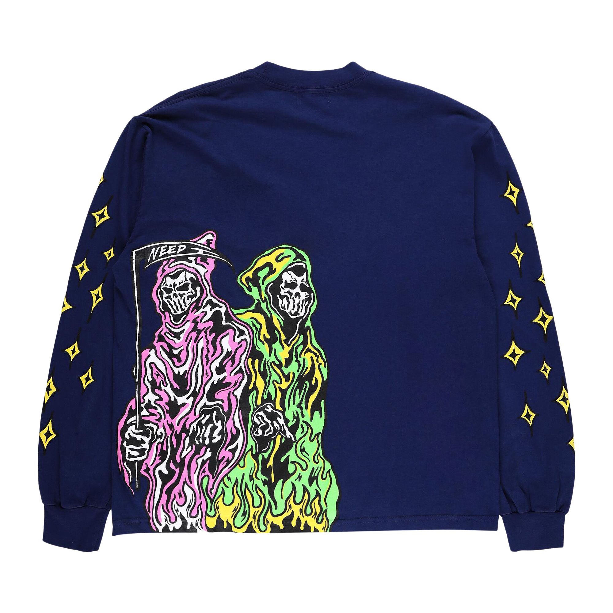 Buy Warren Lotas Need Reaper Long Sleeve T-Shirt 'Blue' - WLFW25