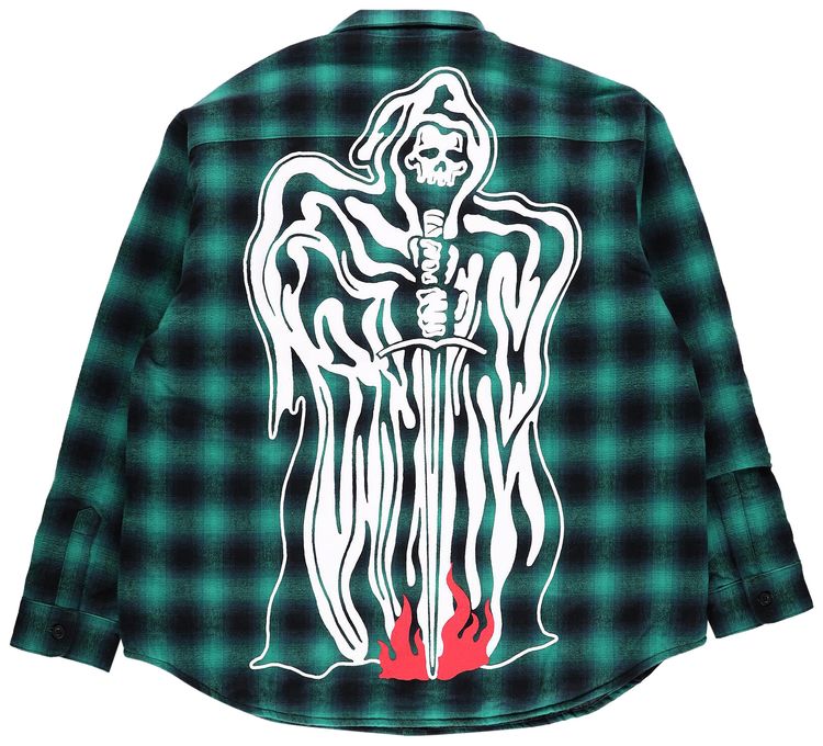 Warren Lotas Reaper with Sword Quilted Lined Flannel Green