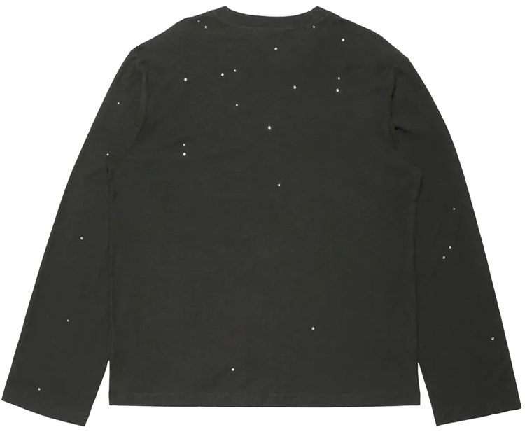 Acne Studios Logo Long Sleeve Crewneck T Shirt Black