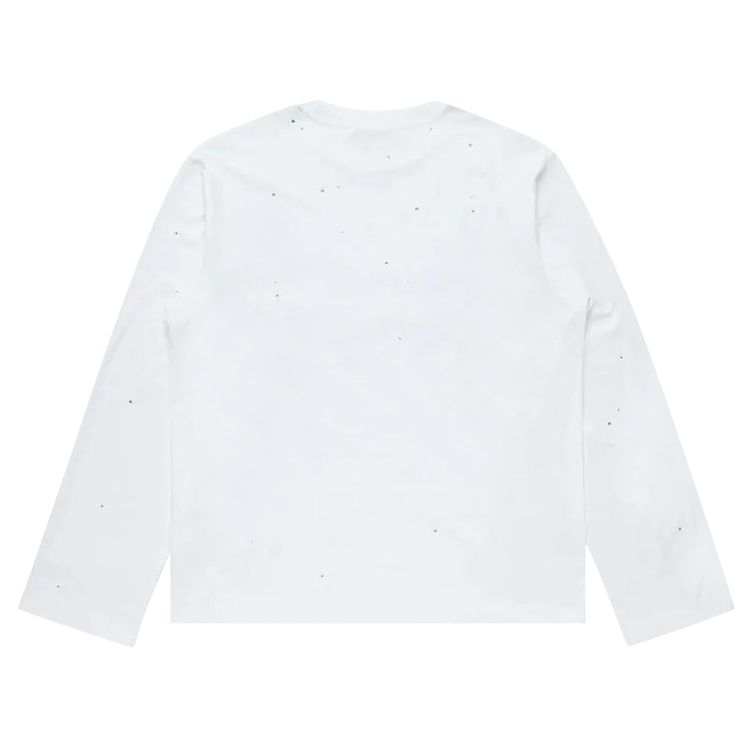 Acne Studios Logo Long Sleeve Crewneck T Shirt Optic White