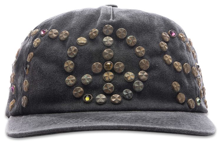 Satoshi Nakamoto Studded Wrap Around Hat Black