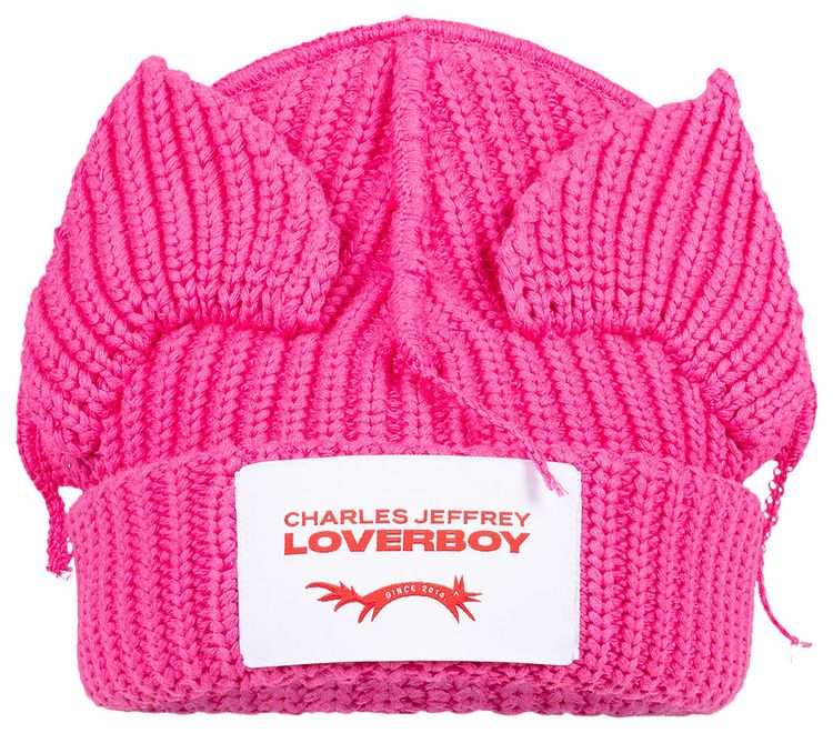 Charles Jeffrey Loverboy Chunky Ears Beanie Pink