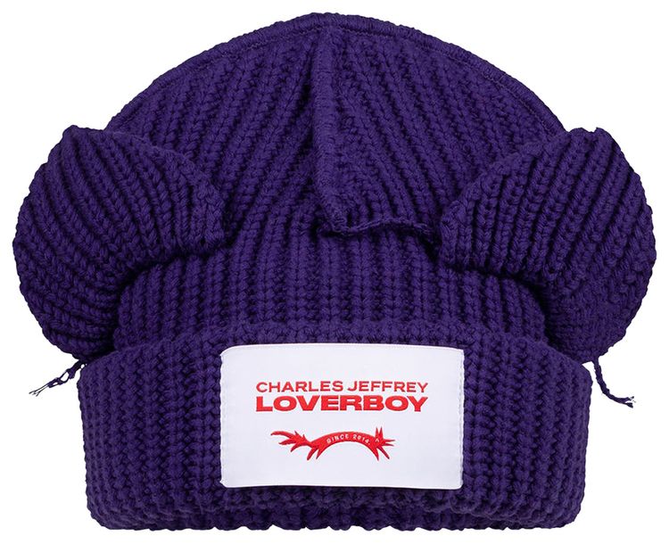 Charles Jeffrey Loverboy Chunky Ears Beanie Purple