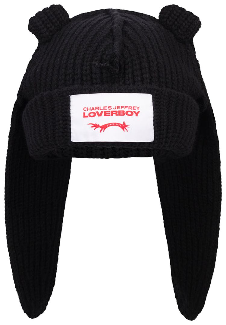Charles Jeffrey Loverboy Chunky Rabbit Beanie Black
