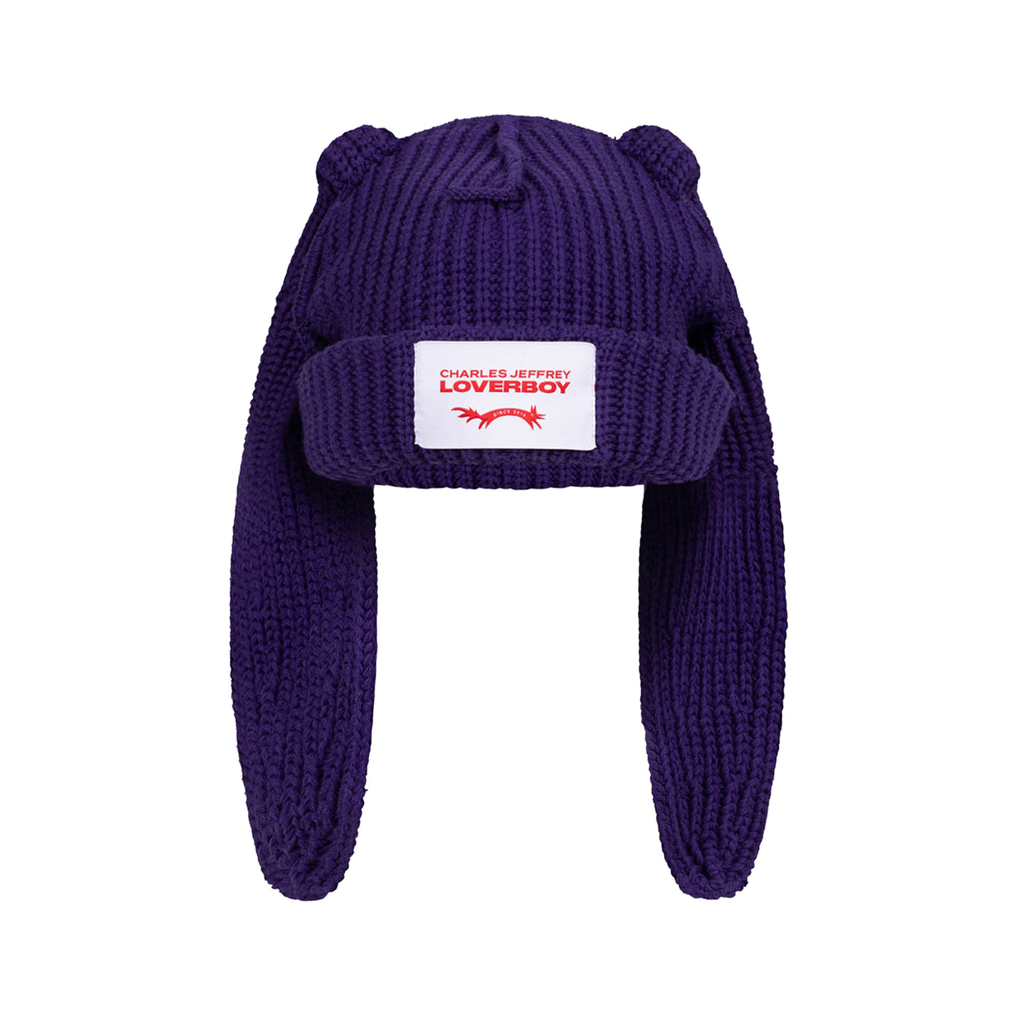 Buy Charles Jeffrey Loverboy Chunky Rabbit Beanie 'Purple