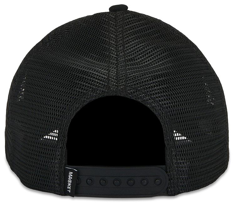 Market Double Cherries Trucker Hat Unbleached Cotton