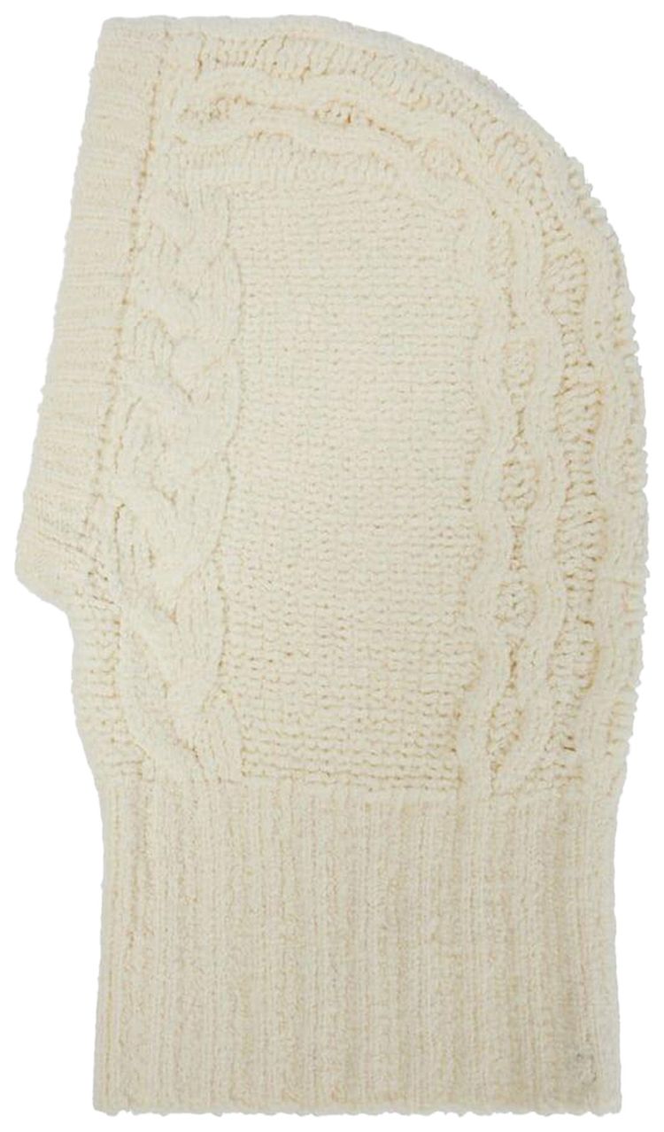 Magda Butrym Knitted Cotton Balaclava Ivory