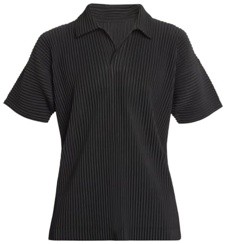 Homme Plisse Issey Miyake Basics Polo Shirt Navy