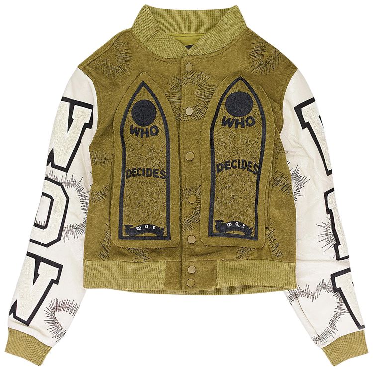 Who Decides War Namesake Varsity Jacket Green
