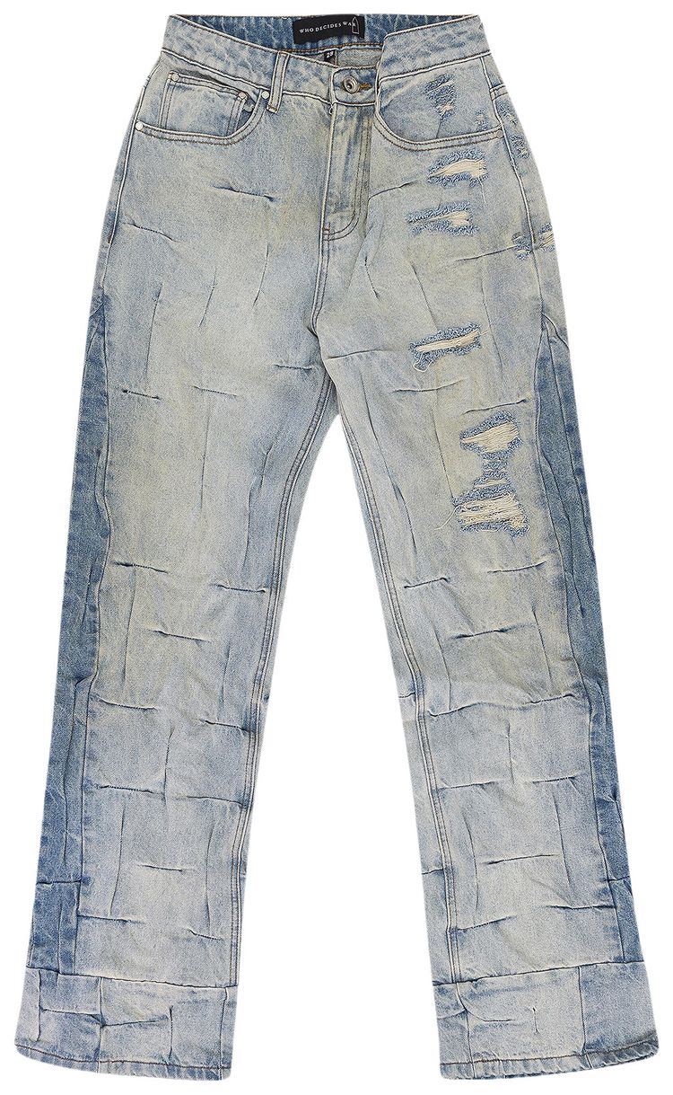 Who Decides War Gathered Straight Fit Jeans Blue