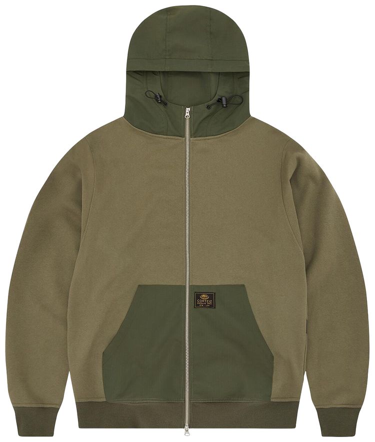 Corteiz Guerillaz Ripstop Zip Hoodie Olive