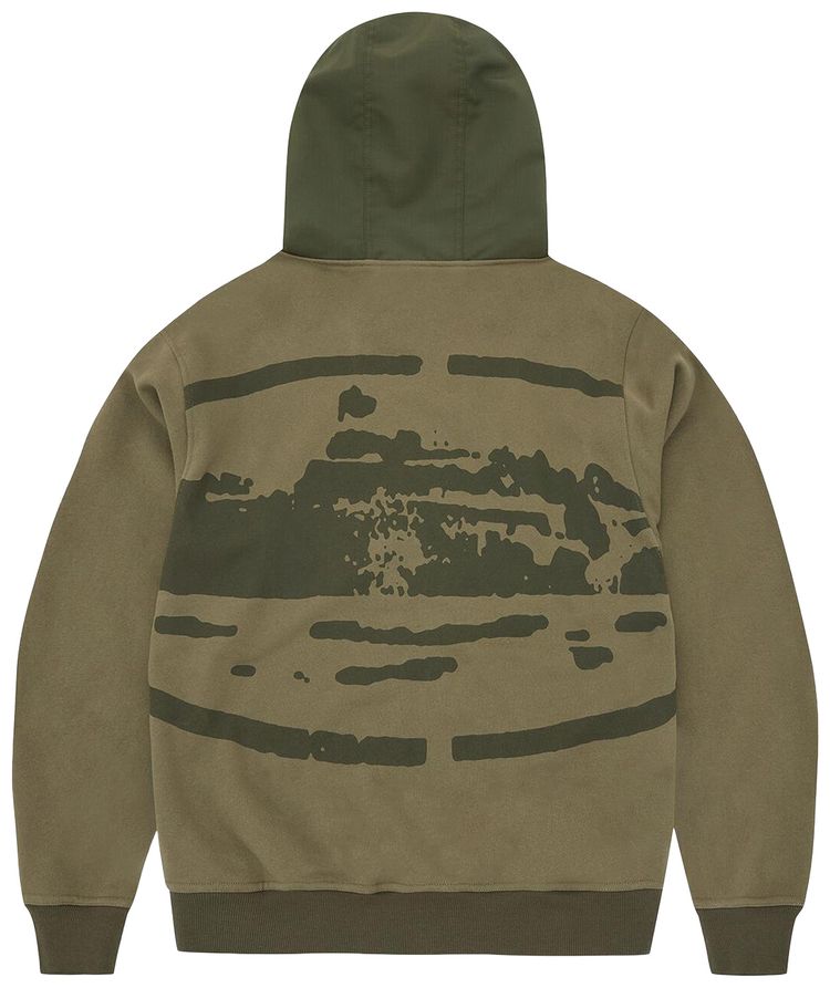 Corteiz Guerillaz Ripstop Zip Hoodie Olive