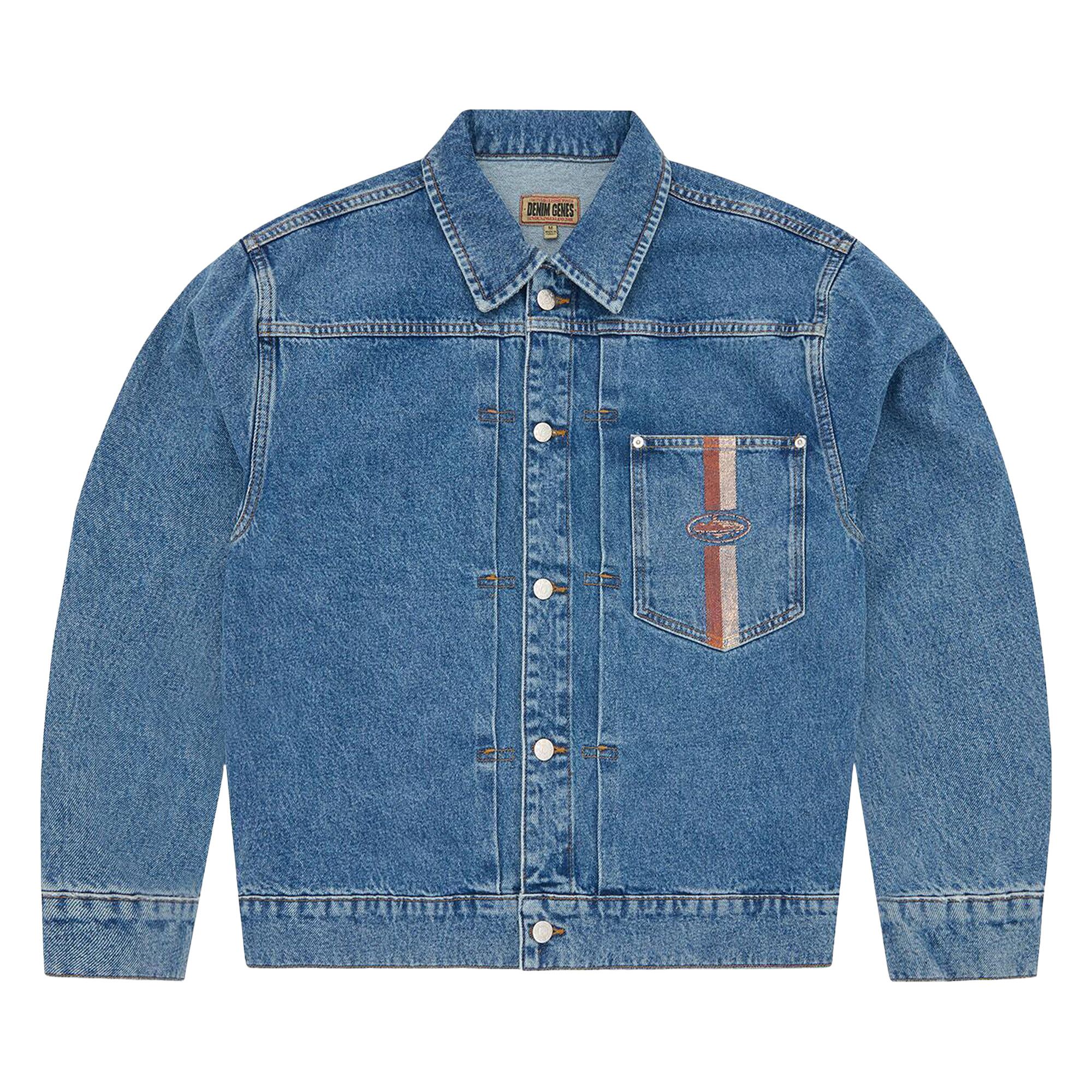 Buy Corteiz Dual Stripe Denim Trucker 'Midwash' - CRTZ1544 216 | GOAT