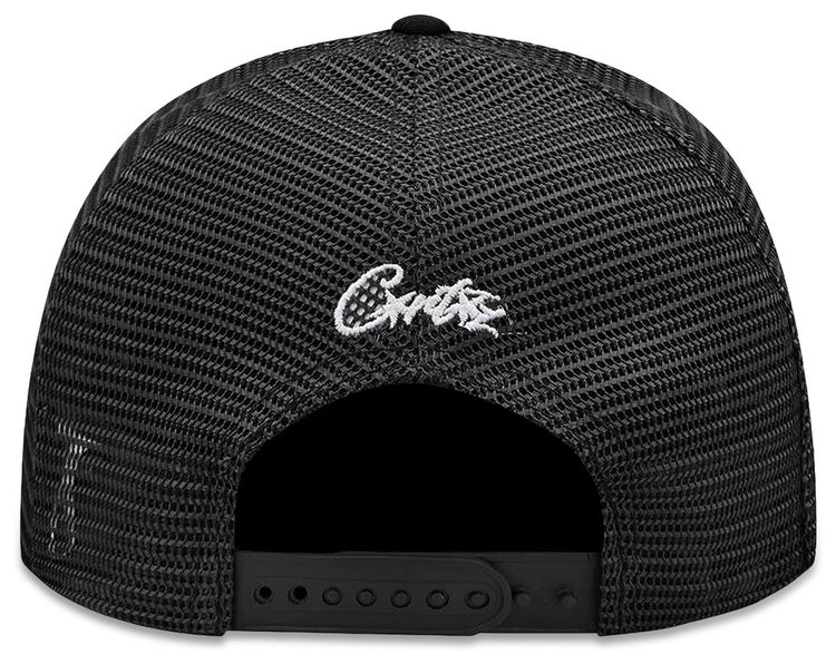 Corteiz Island Puff Print Trucker Hat Black