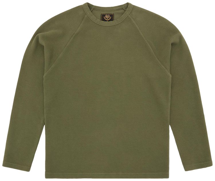 Corteiz Star Raglan Waffle Thermal Olive