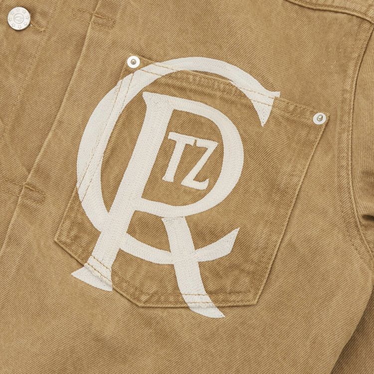 Corteiz Crest Chainstitch Denim Trucker Tan