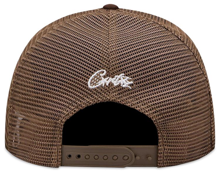 Corteiz Island Puff Print Trucker Hat Brown