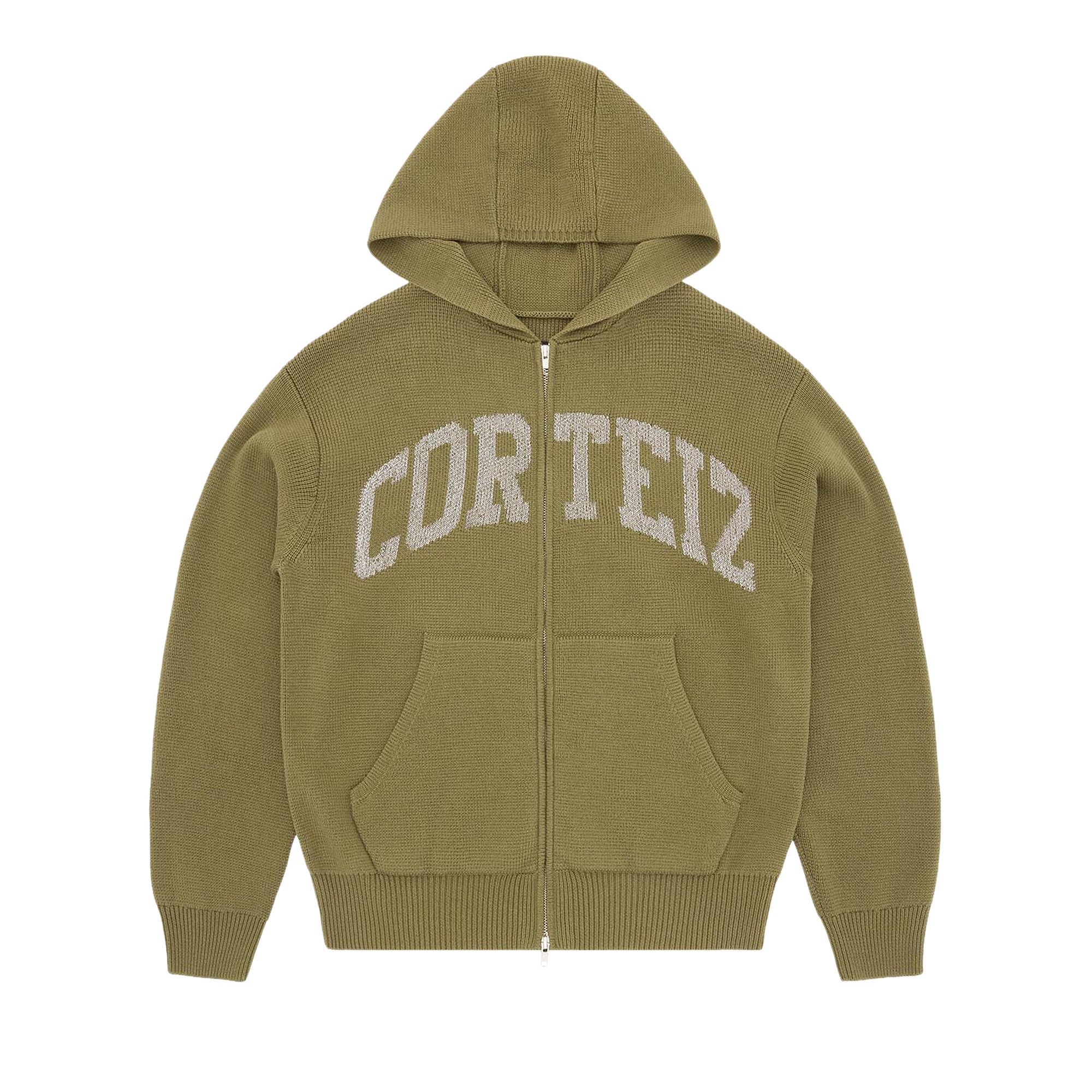 COLLEGE KNIT ZIP HOODIE [OLIVE] Sサイズ Buy Corteiz 3m College Knit Zip Hoodie 'Olive' - CRTZ0221 180 | GOAT