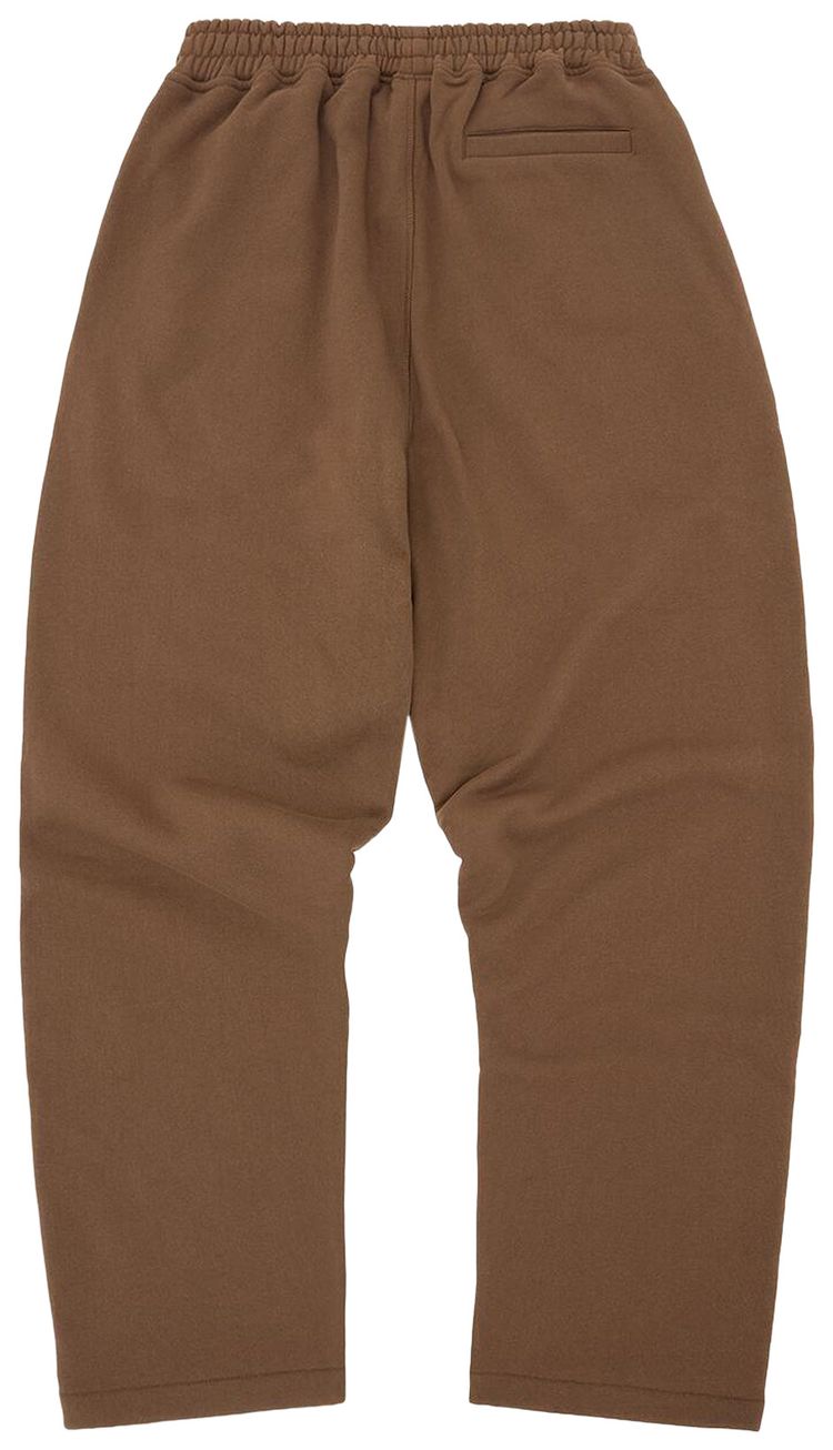 Corteiz Island Puff Print Open Hem Sweatpant Brown