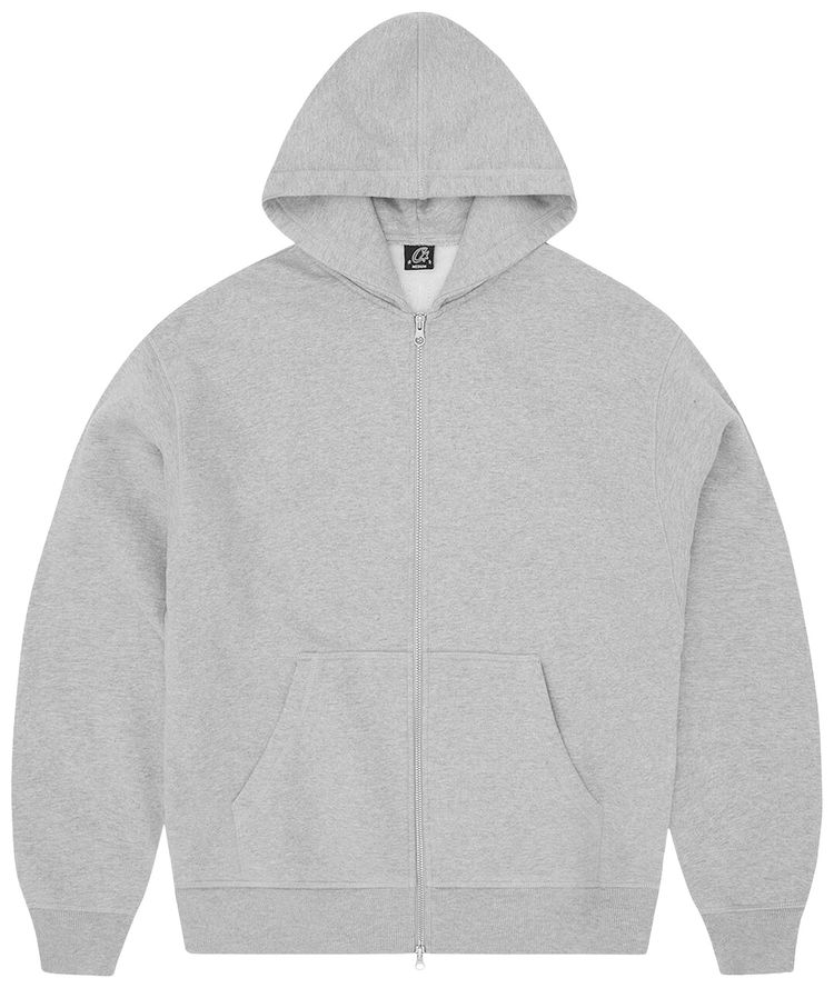 Corteiz Lundun Stitch Zip Hoodie Heather Grey