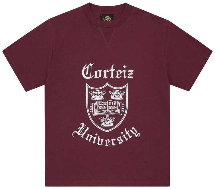 Corteiz Uni Heavyweight Tee Burgundy
