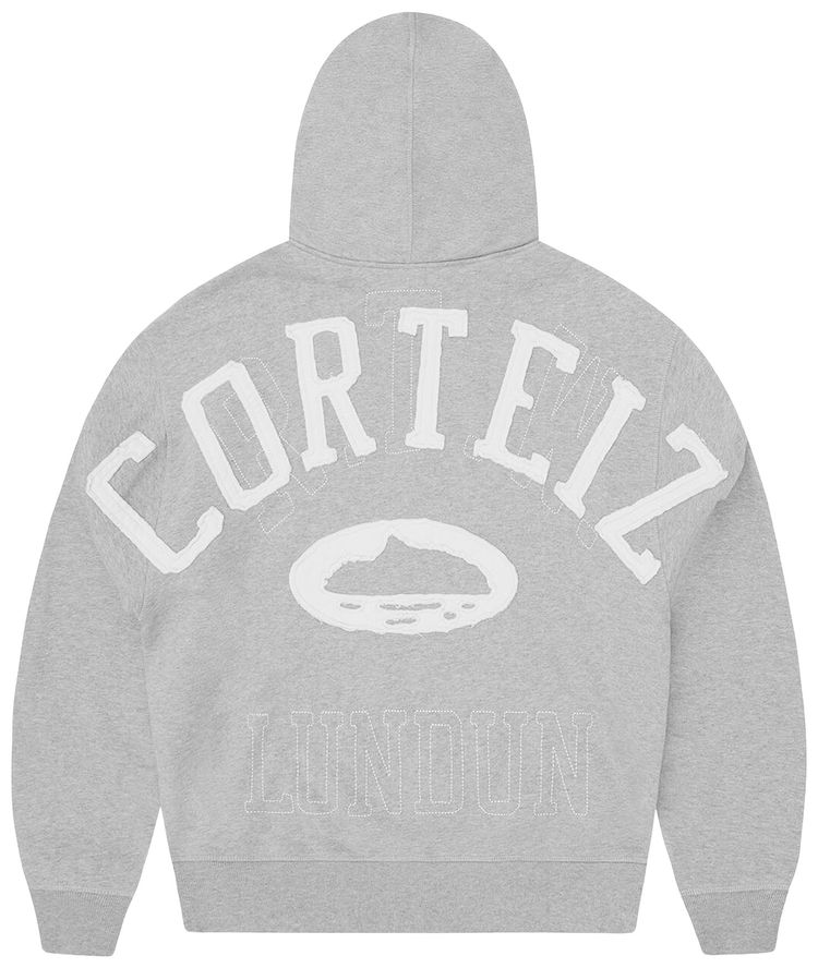 Corteiz Lundun Stitch Zip Hoodie Heather Grey
