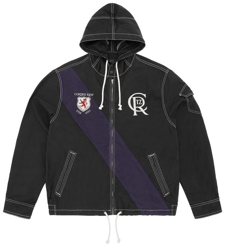 Corteiz Shield Crest Twill Jacket Black