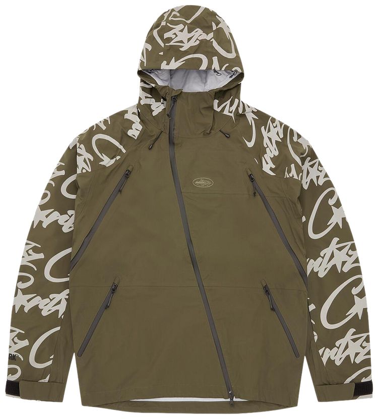 Corteiz Elitework Waterproof Shell Jacket V2 Khaki