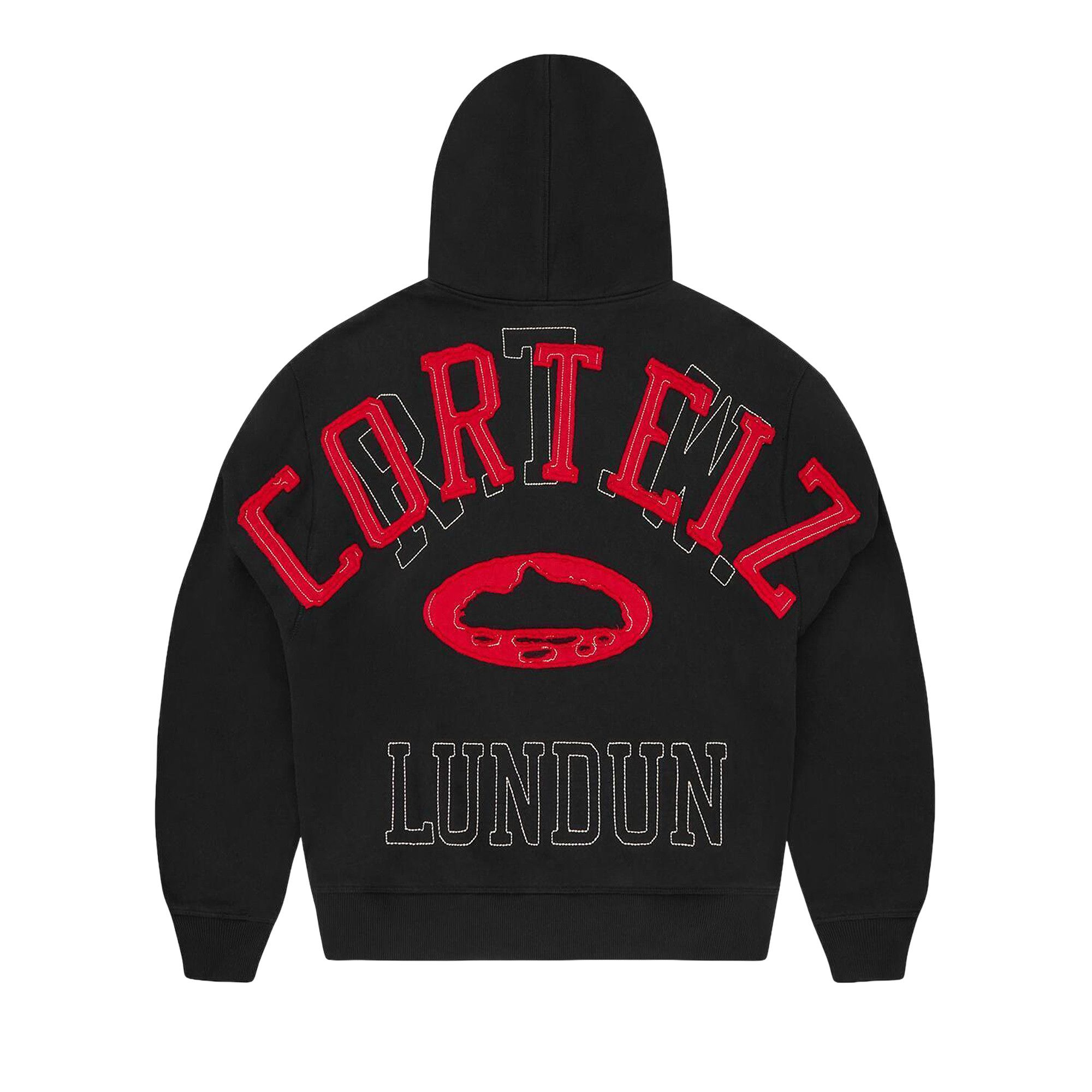 CORTEIZ ブラック フルジップパーカー Corteiz Logo Zip-Up Parker コーテイズ ロゴ ジップアップ パーカー