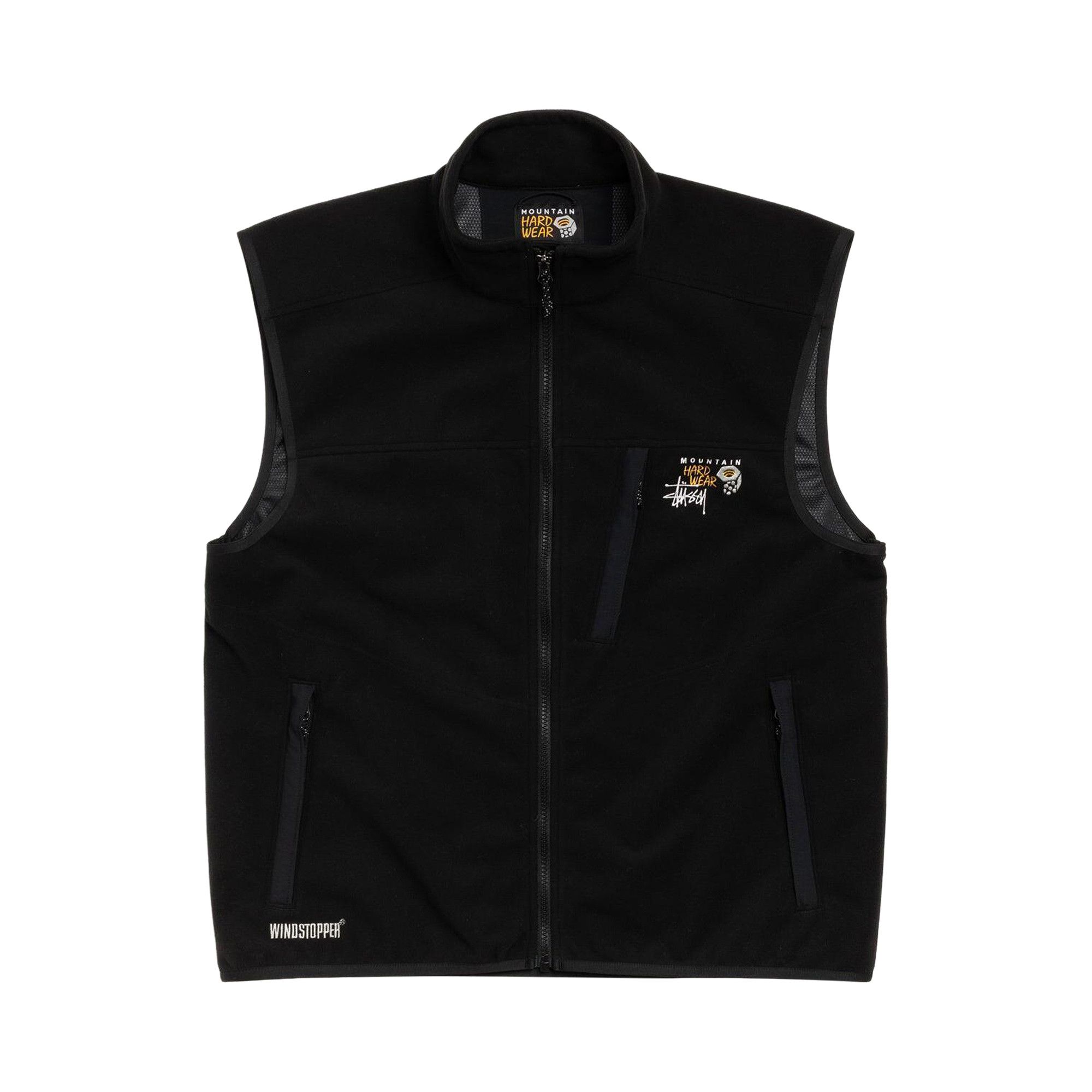 STÜSSY MOUNTAINHARDWEAR WINDSTOPPER VEST Buy Stussy x Mountain Hardwear Windstopper Vest 'Black' - OM1806