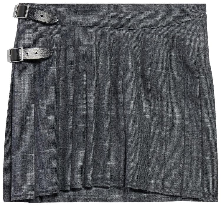 Balenciaga Pleated Mini Skirt Grey