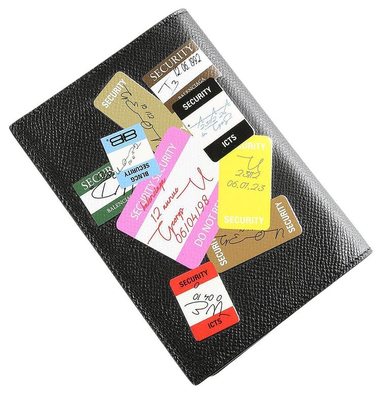 Balenciaga Passport Holder BlackMulticolor