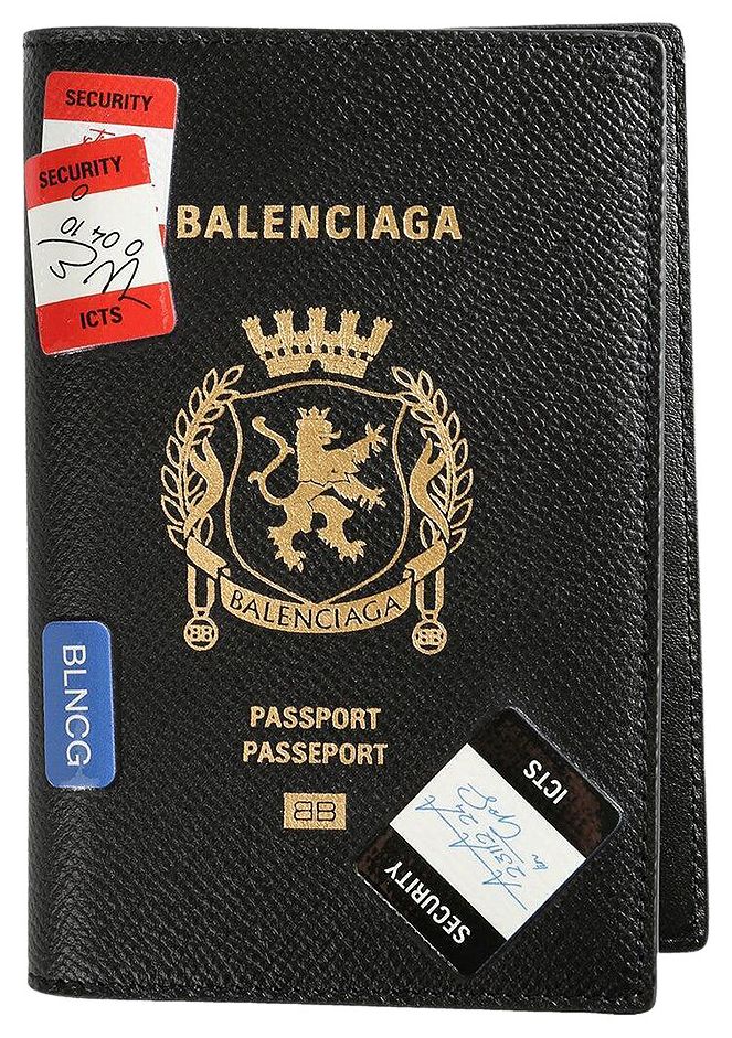 Balenciaga Passport Holder BlackMulticolor