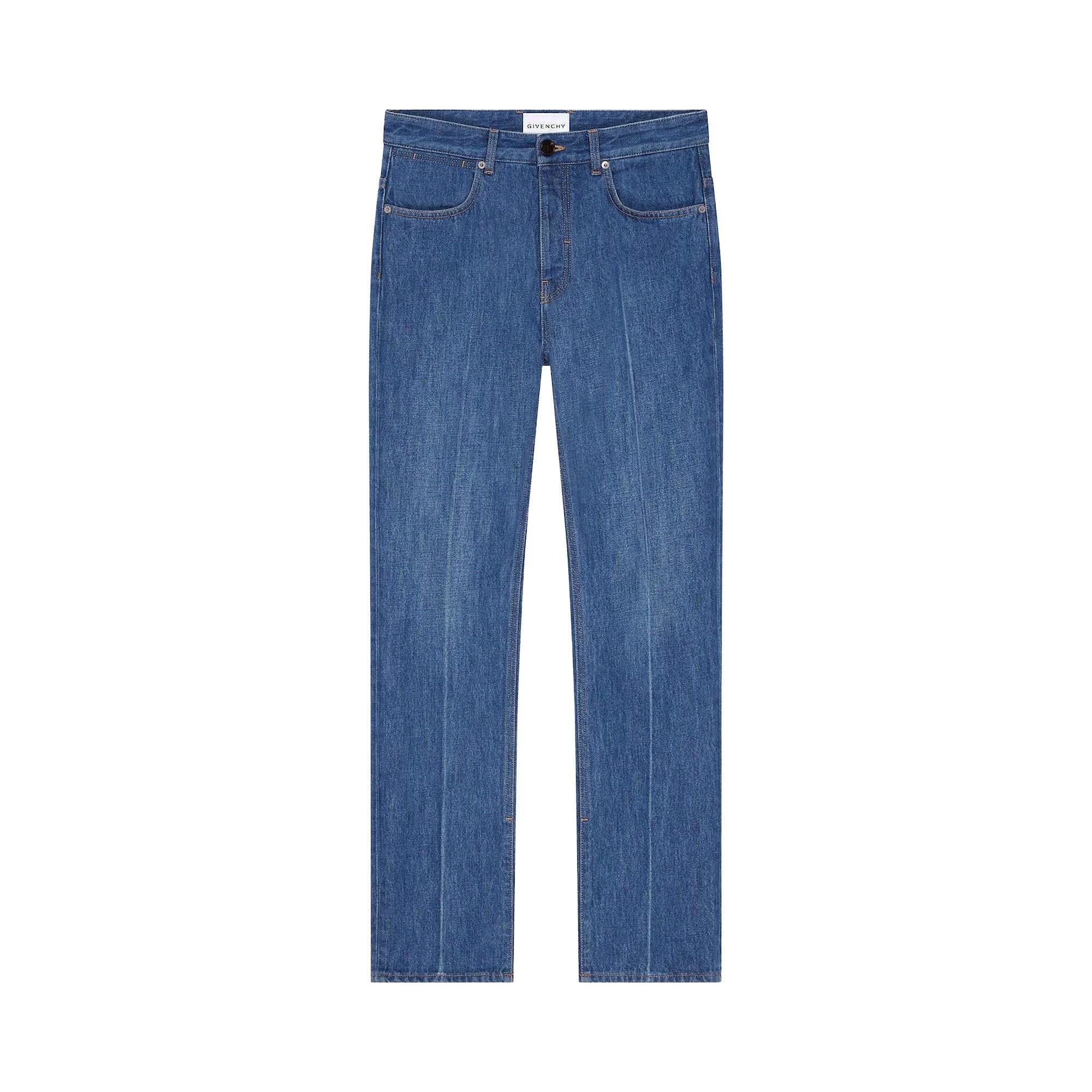 Buy Givenchy Straight Fit Denim Pants 'Medium Blue' - BM51NS5177