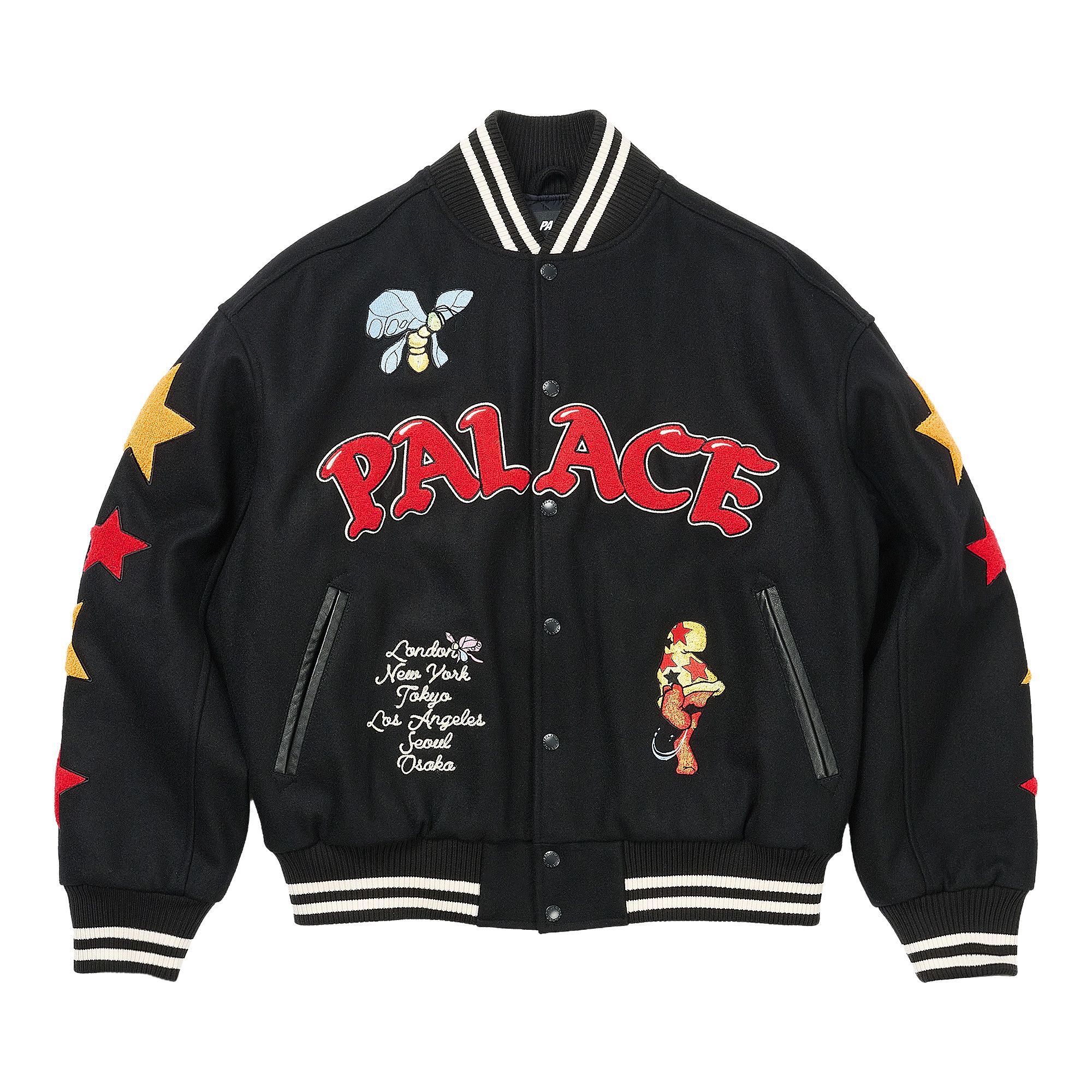 Buy Palace Mark Bodē Varsity Jacket 'Black' - P29JK070 | GOAT
