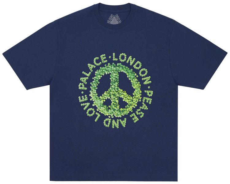 Palace Pease And Love T Shirt Navy
